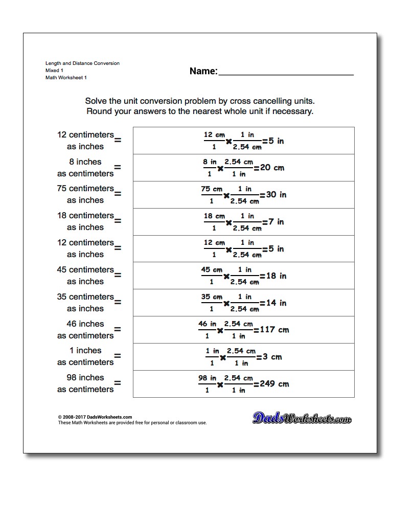 Converting Metric Units Worksheet 5th Grade