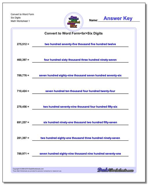 Standard Expanded And Word Form Write Numbers In Word Form