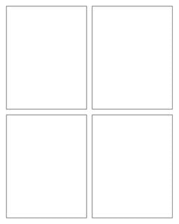 Charts and Printables: Comic Strip Template : 4 Panel Cross