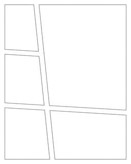 Charts and Printables: Comic Strip Template : Angled Panels 5 Panels V3