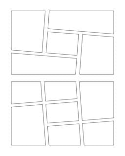 Charts and Printables: Comic Strip Template : Manga Panels Geometric 1