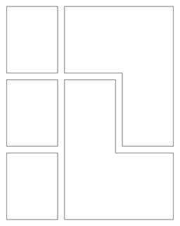 Charts and Printables: Comic Strip Template : Rectangle Panels 5 Panel