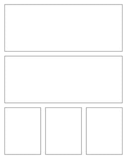 Charts and Printables: Comic Strip Template : Rectangle Panels 5 Panel V2