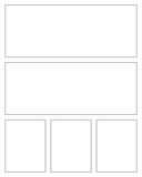 Charts and Printables: Comic Strip Template : Rectangle Panels 5 Panel V2