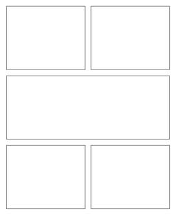 Charts and Printables: Comic Strip Template : Rectangle Panels 5 Panel V4