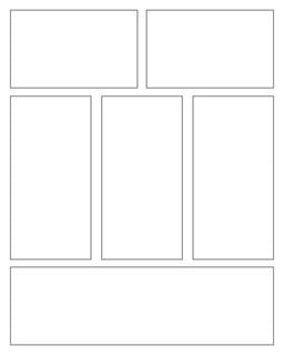 Charts and Printables: Comic Strip Template : Rectangle Panels 6 Panel