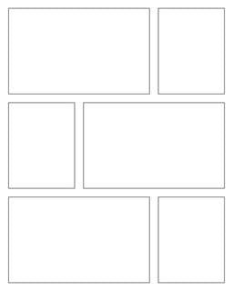 Charts and Printables: Comic Strip Template : Rectangle Panels 6 Panel V3