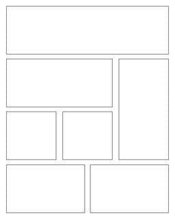 Charts and Printables: Comic Strip Template : Rectangle Panels 7 Pane V2