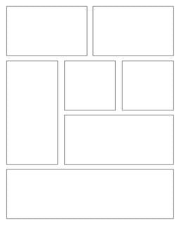 Charts and Printables: Comic Strip Template : Rectangle Panels 7 Panel