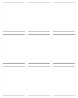 Charts and Printables: Comic Strip Template : Rectangle Panels 9 Panel