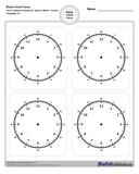 Printable Blank Clock Face Templates