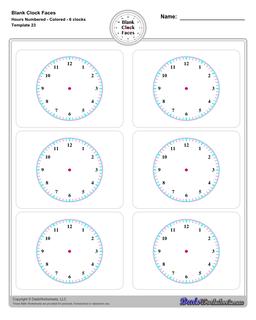 Printable Blank Clock Face Templates