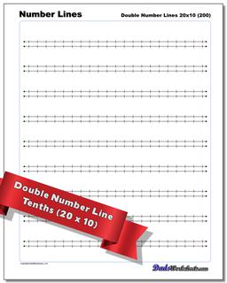 Double Number Lines Worksheet