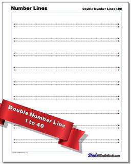 Double Number Lines Worksheet