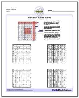 SudokuEasy Worksheet