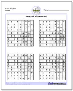 SudokuEasy Set 2 Worksheet
