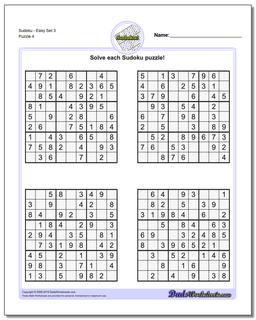 SudokuEasy Set 3 Worksheet