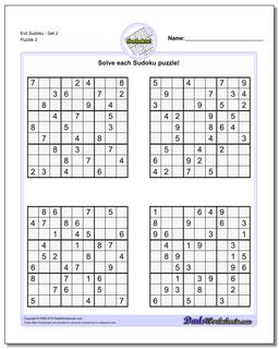Evil SudokuSet 2 /puzzles/sudoku.html Worksheet