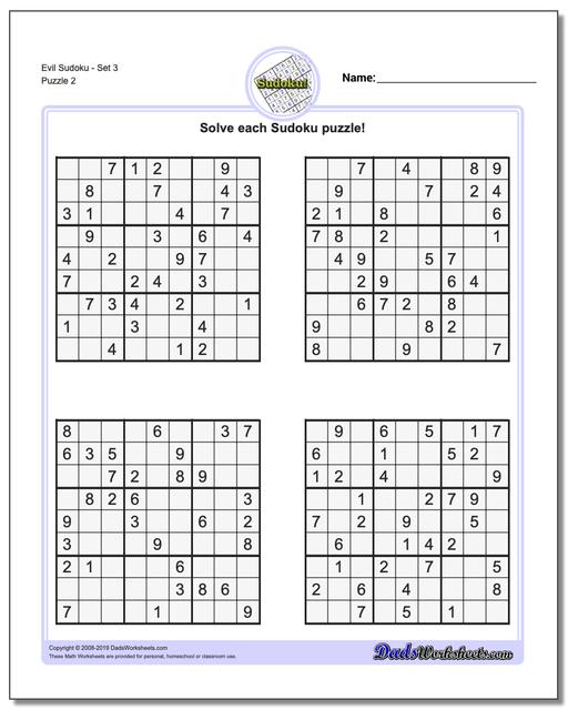 evil sudoku