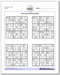 Evil SudokuSet 4 /puzzles/sudoku.html Worksheet