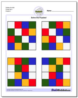 Sudoku for Kids Puzzle Set 1