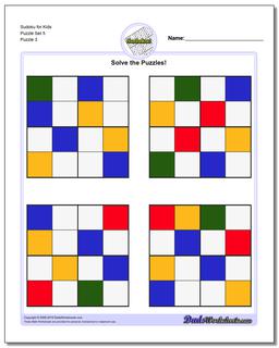 Sudoku for Kids Puzzle Set 5
