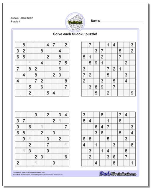 hard sudoku puzzle