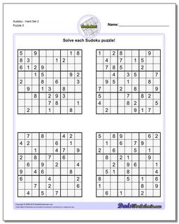 SudokuHard Set 2 Worksheet