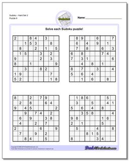 SudokuHard Set 2 Worksheet