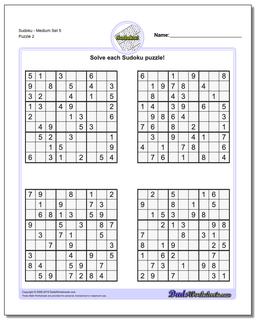 SudokuMedium Set 5 /puzzles/sudoku.html Worksheet