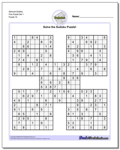 samurai sudoku five