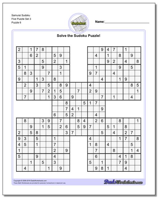 Samurai Sudoku Five - 