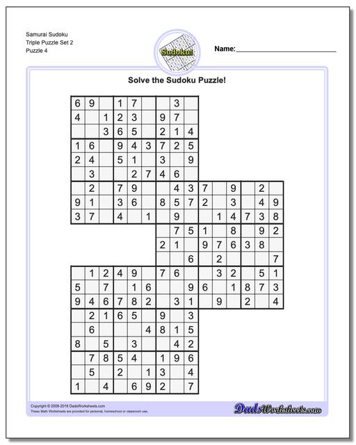 samurai sudoku triple