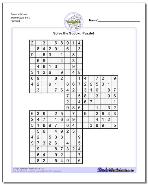 samurai sudoku triple