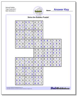 Samurai Sudoku Triple Puzzle Set 5 /puzzles/sudoku.html