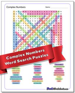 Advanced Math Word Search Puzzle