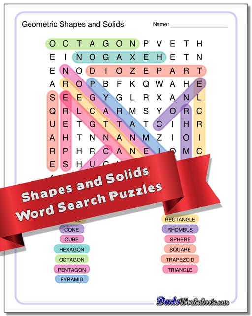 Math Word Search Puzzles