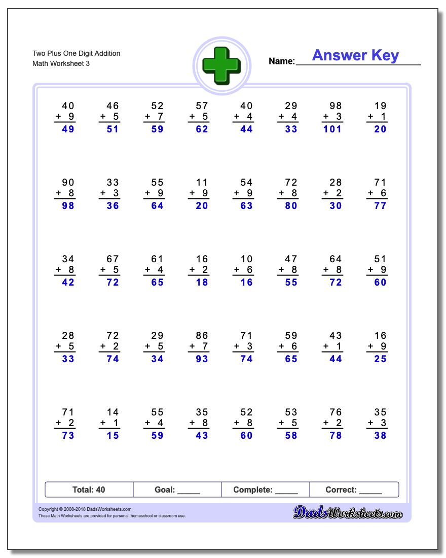 Multi-Digit Addition Worksheets