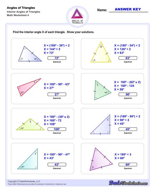 angles puzzle worksheet isosceles and equilateral triangles