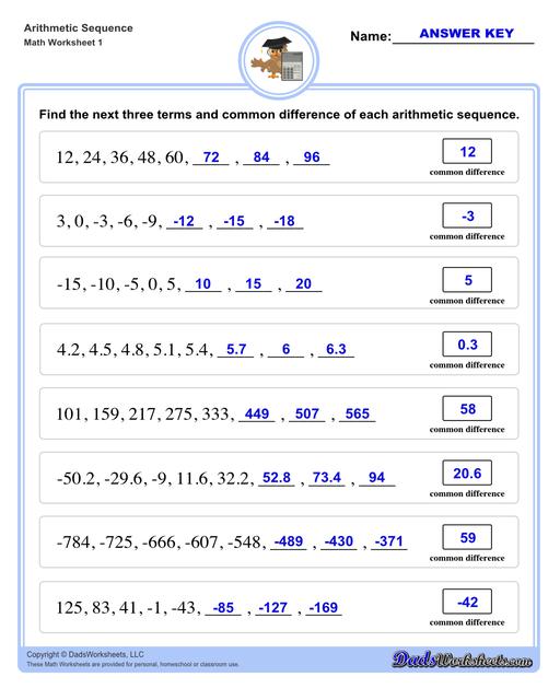 arithmetic number sequence