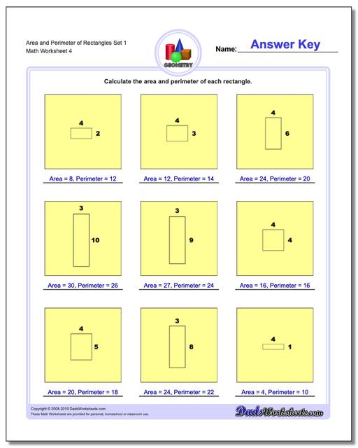 Basic Geometry: Area and Perimeter of Rectangles