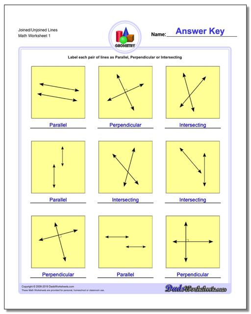 Basic Geometry: Parallel, Perpendicular, Intersecting