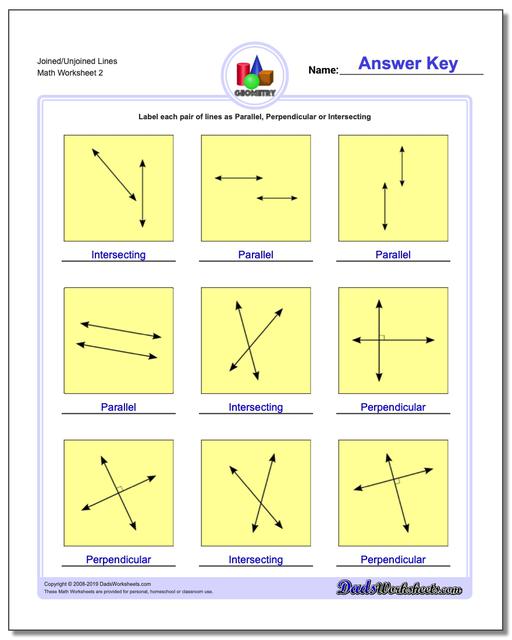 Basic Geometry: Parallel, Perpendicular, Intersecting