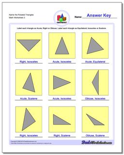 Name the Rotated Triangles Worksheet