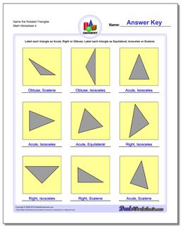 Name the Rotated Triangles Worksheet