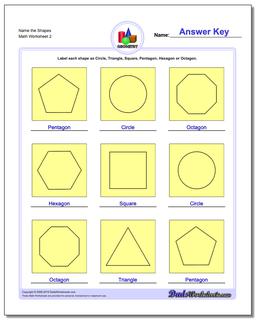 Name the Shapes /worksheets/basic-geometry.html Worksheet