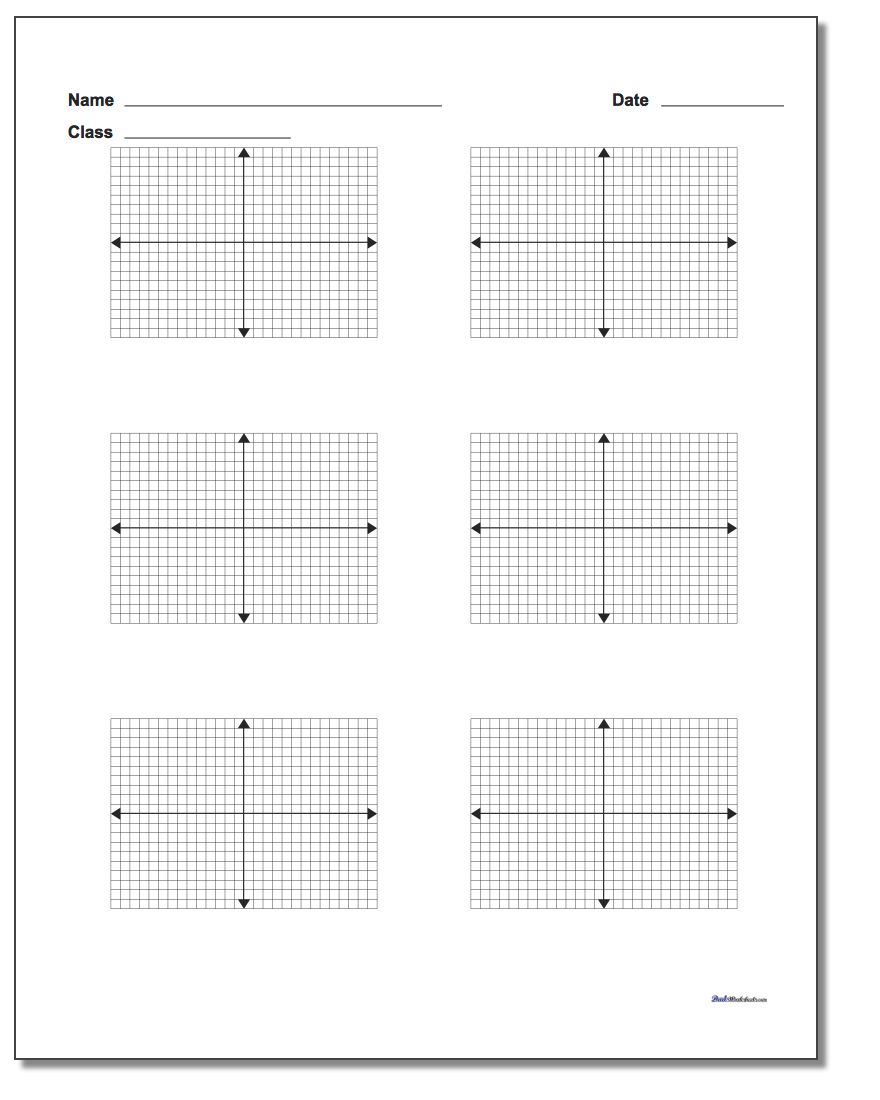 blank coordinate plane work pages