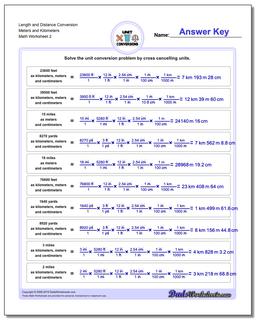 Length and Distance Conversion Worksheet Meters and Kilometers /worksheets/customary-and-metric.html