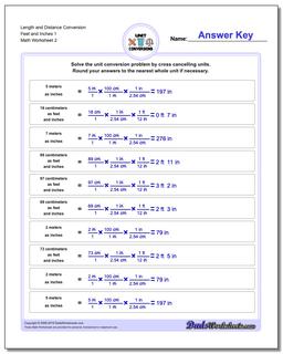 Length and Distance Conversion Worksheet Feet and Inches 1 /worksheets/customary-and-metric.html