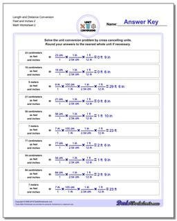 Length and Distance Conversion Worksheet Feet and Inches 2 /worksheets/customary-and-metric.html